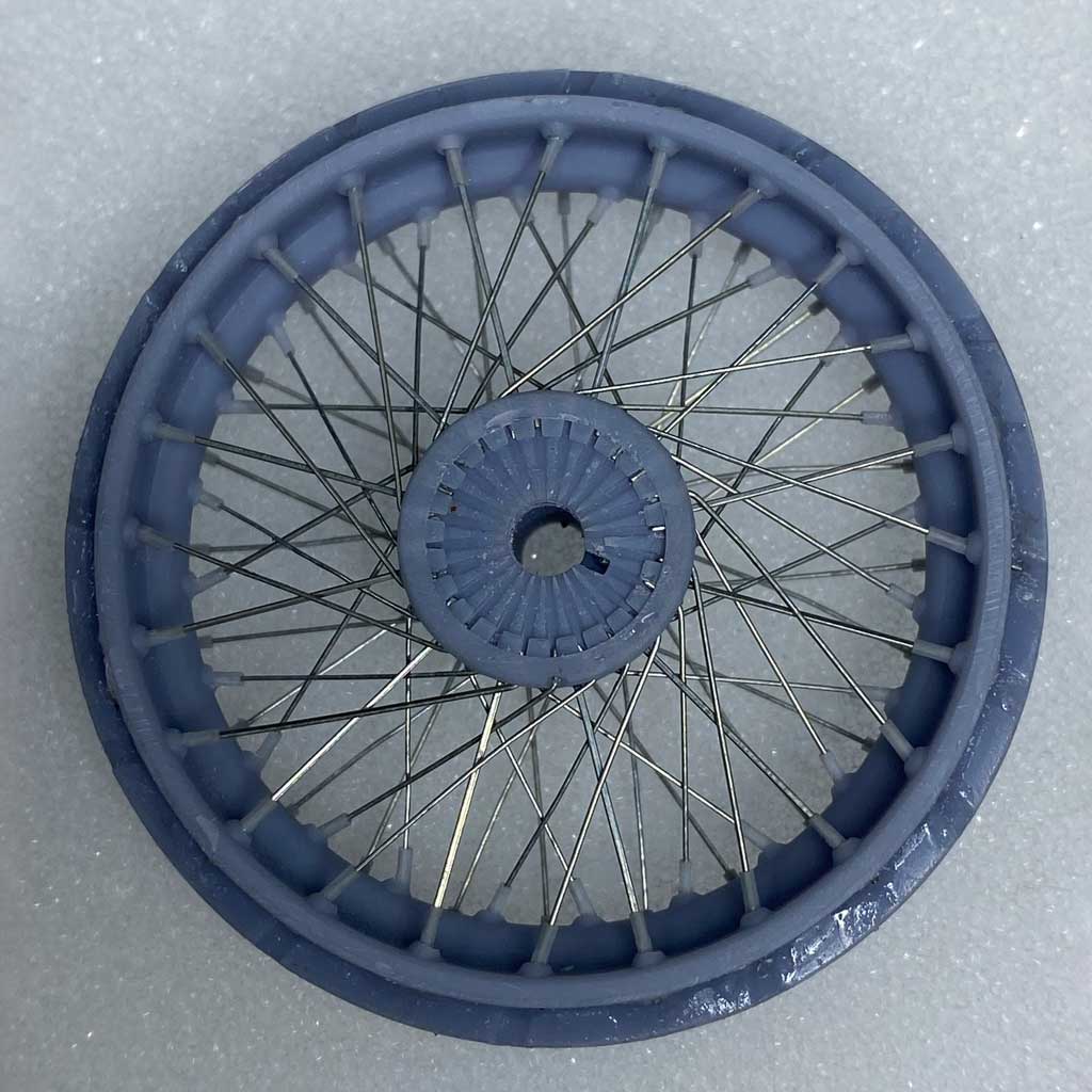 resin hubs and rims with steel spokes